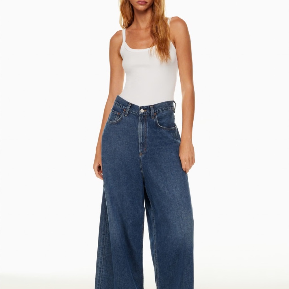 Agolde Valeria Oversized High Rise Denim Jeans Size 32 Baggy Organic Cotton